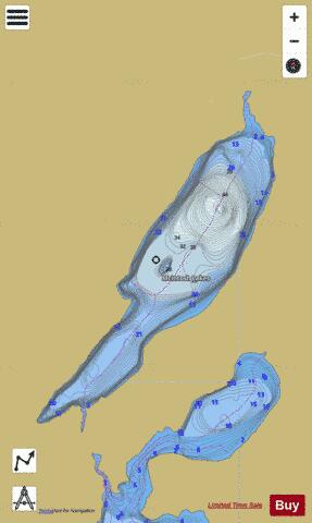 Mcintosh Lakes depth contour Map - i-Boating App