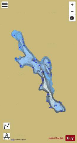 McQuarrie Lake depth contour Map - i-Boating App