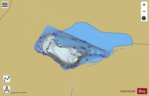 Merrill Lake depth contour Map - i-Boating App