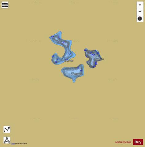 Milk Lake depth contour Map - i-Boating App