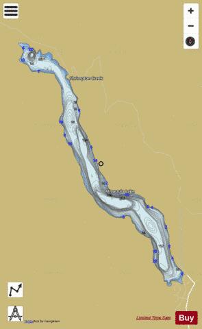 Missezula Lake depth contour Map - i-Boating App