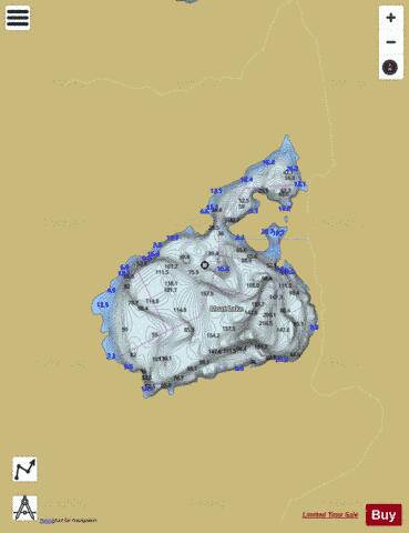 Moat Lake depth contour Map - i-Boating App