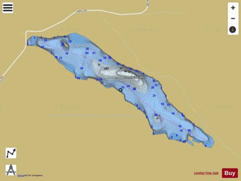 Morehead Lake depth contour Map - i-Boating App