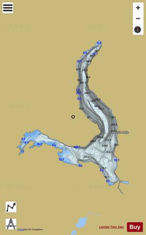 Murtle Lake depth contour Map - i-Boating App
