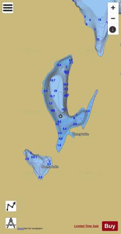 Nancy Lake depth contour Map - i-Boating App