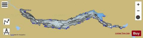 Nation (Chuchi) Lakes depth contour Map - i-Boating App