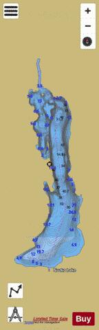 Nazko Lake depth contour Map - i-Boating App