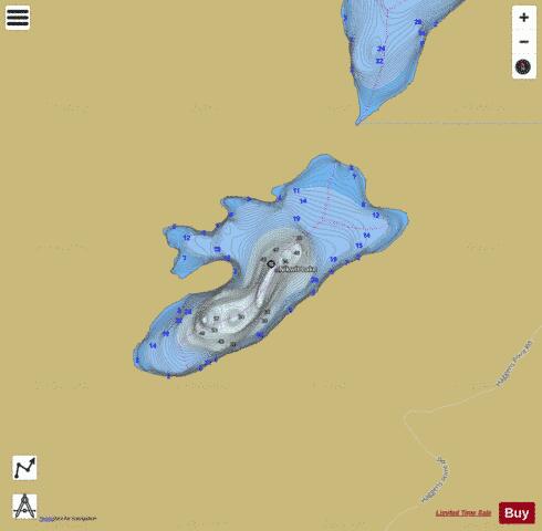 Nikwit Lake depth contour Map - i-Boating App