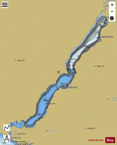 Nitinat Lake depth contour Map - i-Boating App