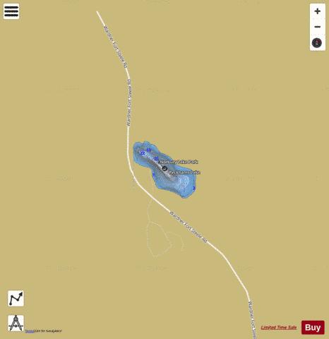 Peckhams Lakes depth contour Map - i-Boating App