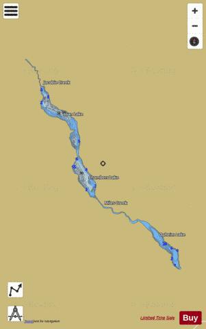 Joan Lake + Opheim Lake + Chambers Lake depth contour Map - i-Boating App