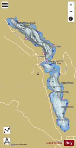 Osoyoos Lake depth contour Map - i-Boating App