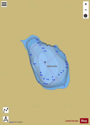 Otterson Lake depth contour Map - i-Boating App
