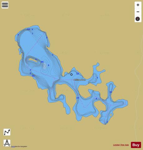 Phililloo Lake depth contour Map - i-Boating App