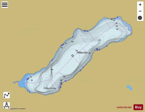 Phillips Lake depth contour Map - i-Boating App
