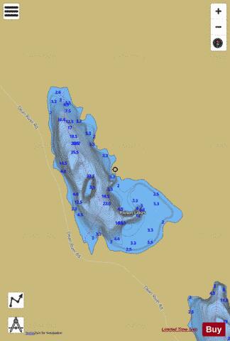 Poison Lakes(North) depth contour Map - i-Boating App