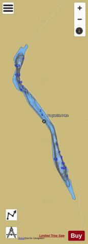 Poquette Lake depth contour Map - i-Boating App