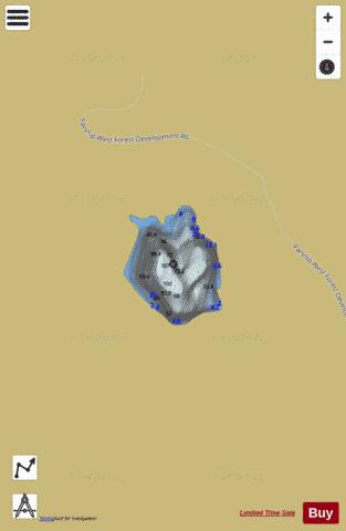 Pothole Lakes depth contour Map - i-Boating App