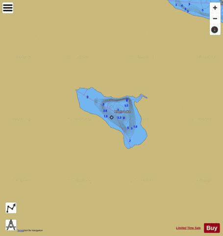 Provis Lake depth contour Map - i-Boating App