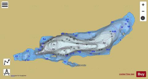 Quatse Lake depth contour Map - i-Boating App