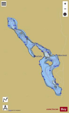 Red Lake depth contour Map - i-Boating App