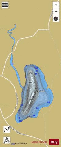 Roe Lake depth contour Map - i-Boating App