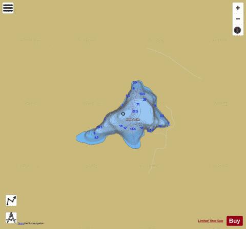 Six Mile (Ross) Lake depth contour Map - i-Boating App