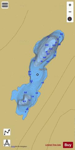 Roy Lake depth contour Map - i-Boating App