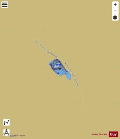 Saddle Lakes depth contour Map - i-Boating App