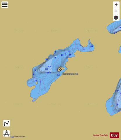 Short Portage Lake depth contour Map - i-Boating App