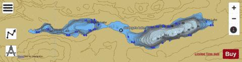 Skidegate Lake depth contour Map - i-Boating App