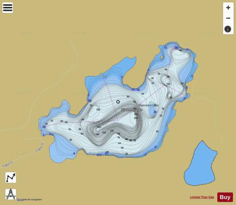 Sliammon Lake depth contour Map - i-Boating App