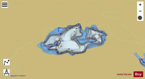 South Barriere Lake depth contour Map - i-Boating App