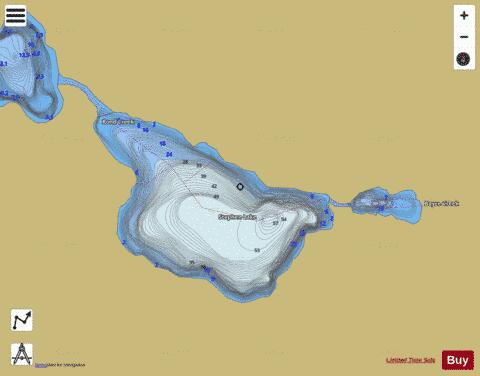 Stephen Lake depth contour Map - i-Boating App