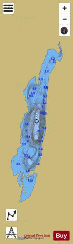 Stevens #7 Lake depth contour Map - i-Boating App
