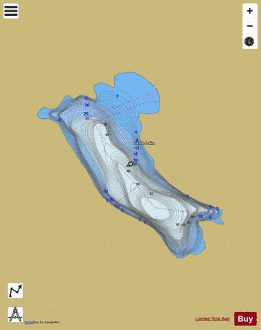 Tahlo Lake depth contour Map - i-Boating App
