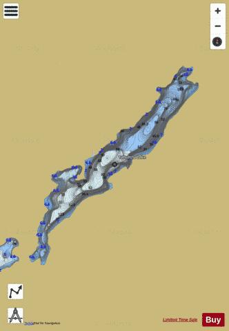 Tahultsu Lake depth contour Map - i-Boating App