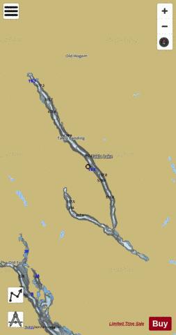 Takla Lake depth contour Map - i-Boating App