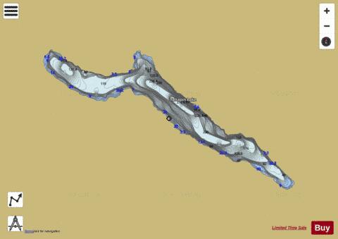 Taltapin Lake depth contour Map - i-Boating App