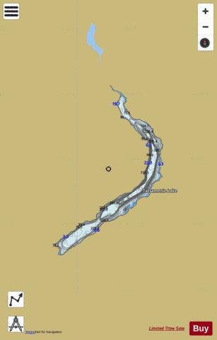 Tatsamenie Lake depth contour Map - i-Boating App