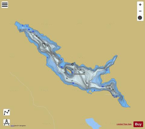 Taweel Lake depth contour Map - i-Boating App