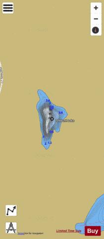 Tebbutt Lake depth contour Map - i-Boating App