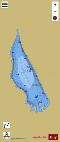 Tenas Lake depth contour Map - i-Boating App