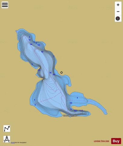 Thletelban Lake depth contour Map - i-Boating App