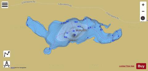 Tin Cup Lake depth contour Map - i-Boating App