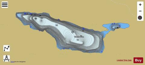 Tisdall Lake depth contour Map - i-Boating App