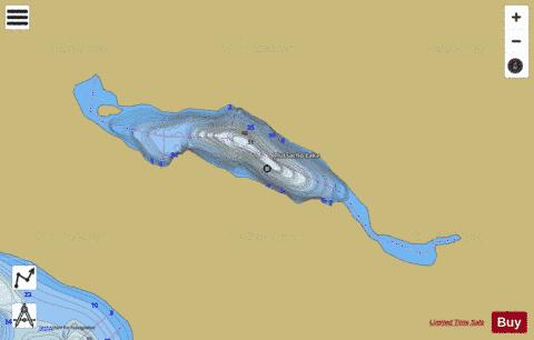 Tlutsacho Lake depth contour Map - i-Boating App