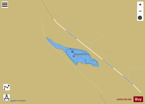 Toboggan Lake depth contour Map - i-Boating App