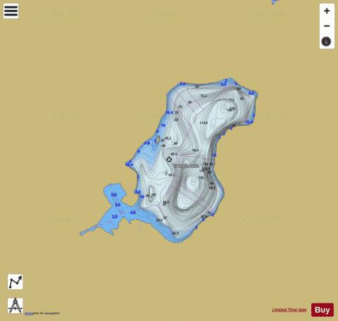 Todagin Lake depth contour Map - i-Boating App