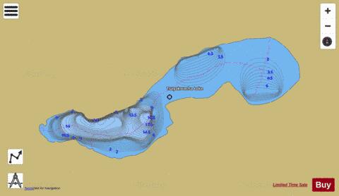 Tsayakwacha Lake depth contour Map - i-Boating App